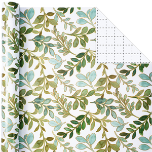 Papel de regalo biodegradable con patrón de follaje verde acuarela para bodas, fiestas, regalos nupciales, venta al por mayor - Product Image 4