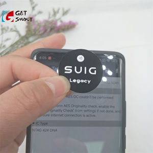 Etiqueta tejida astillada NFC de marca con logotipo elevado personalizado - Product Image 6