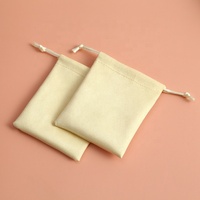 Pochette à rabat en microfibre suédée pour bijoux, avec logo personnalisé en relief, taille et couleur personnalisées, sac en tissu pour emballage de collier, marque LUOYI