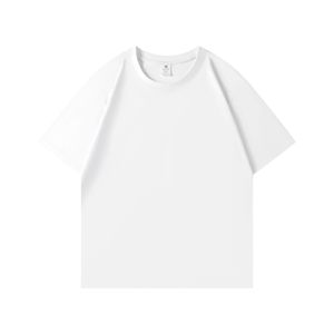 T-shirt a maniche corte in cotone pettinato tinta unita, stile coreano, vestibilità rilassata con spalle scese, traspirante, 220g - Grande Successo Estivo - Product Image 5