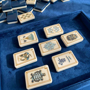 Tessere di Mahjong Americane di Lusso in Acrilico Incise, con Design Preppy, Gru in Volo, Testa di Drago in Bambù, Regalo <span class=keywords><strong>Artigianale</strong></span> di Lusso, da Viaggio - Product Image 3