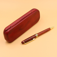 Ensemble de stylos cadeaux en bois de rose de luxe, stylo à bille en bois, emballage en bois naturel, boîte à stylos en bois, logo personnalisé