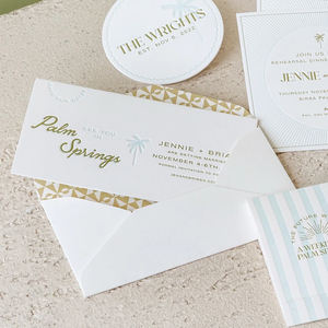 Individuell Bedruckte 600g Hochwertige Luxus-Hochzeitseinladungskarte mit Tief- und Hochprägung - Product Image 5