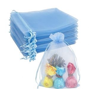 Graduation Favor 4x6 Organza Bags Drawstring Mesh Jewelry Pouches Sheer Mesh <b>Wrap</b> for Graduation Party Gift Candy Pouch Bulk - Product Image 1