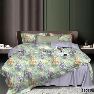 Đôi Kích Thước 5D Kỹ Thuật Số Dệt Duvet Bìa Có Thể Đảo Ngược 3-Mảnh Dễ Thương Gấu Bông Mô Hình Bộ Đồ Giường Thiết Lập Với 2 Gối Shams Cho Nhà Sử Dụng - Product Image 3