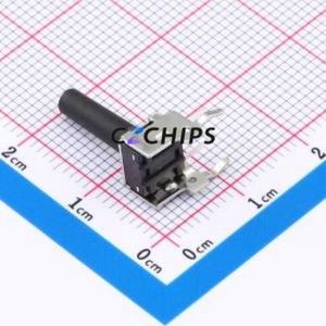 GT-TC101B-H155-L1 Tactile Switch Through hole,6x7.5mm Switch Single Pole Single Throw Round Button 2.5N Right Angle Insert - Product Image 2