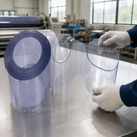 Rouleau de feuille de PVC flexible, film plastique transparent semi-transparent pour la protection des tables et des meubles, emballage industriel