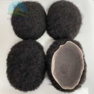 Nhà Cung Cấp Ấn Độ Trong Mens Tóc Giả Trang Phục Cho Hói Tóc Con Người Người Phi American Afro Đầy Đủ Thụy Sĩ Ren Của Nam Giới Xoăn Toupee Ren - Product Image 5