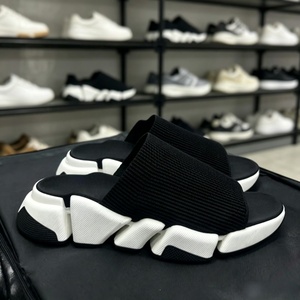 Nouvelle Tendance 2026 : Chaussons de Luxe Haute Couture, Chaussures Décontractées Originales de Marque pour Hommes, Sandales Sport Confortables à Tige Tricotée - Product Image 1