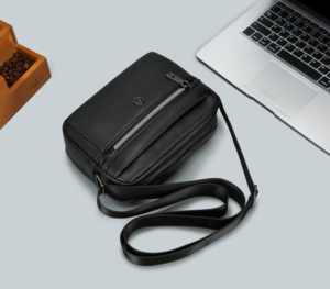 Sac bandoulière en PU pour homme, style rétro, sac à l'épaule tendance, sac décontracté et professionnel avec poche zippée - Product Image 6