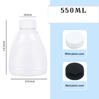 Bouteille en plastique triangulaire de conception créative en gros, bouteille jetable pour thé au lait, jus, boissons à emporter