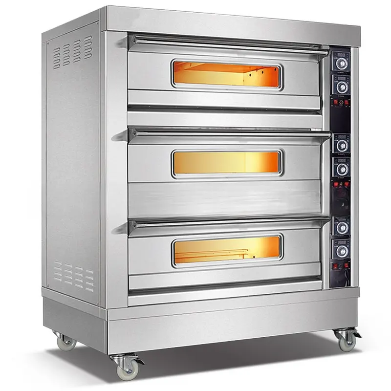 فرن خبز صناعي متعدد الوظائف، فرن كهربائي مستقل للتحكم في درجة الحرارة يصل ويقلل