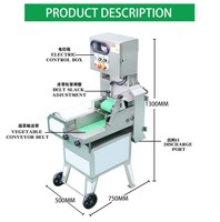 Multifunctionele Automatische Elektrische Commerciële Industriële Koolblad Groentesnijder Snijmachine