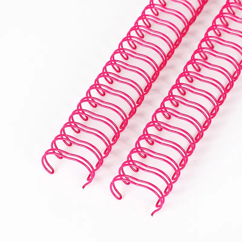 Kostenlose Probe rosa Farbe Doppel draht Binde draht o Schleife Doppel draht Spiral bindung