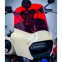 Kit de carénage de phare de moto CustomWorld + pare-brise de 11 pouces pour HD Softail/Dyna - Noir, rénovation/amélioration