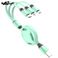 Kabel Data USB 3 Dalam 1, Kabel Pengisi Daya 3 Dalam 1, Kabel Pengisian USB 3 Dalam 1, Kabel Pengisian Daya 3 Dalam Satu 1, Nilon, Pabrik