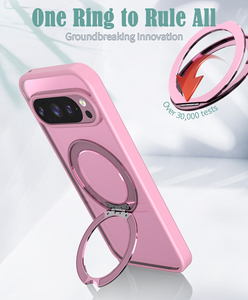 Funda Protectora para Teléfono con Anillo Magnético Giratorio de 360 Grados, Diseño de Armadura Transparente Esmerilada de TPU con Carga Inalámbrica para Google Pixel 9A 9 Pro XL - Product Image 6