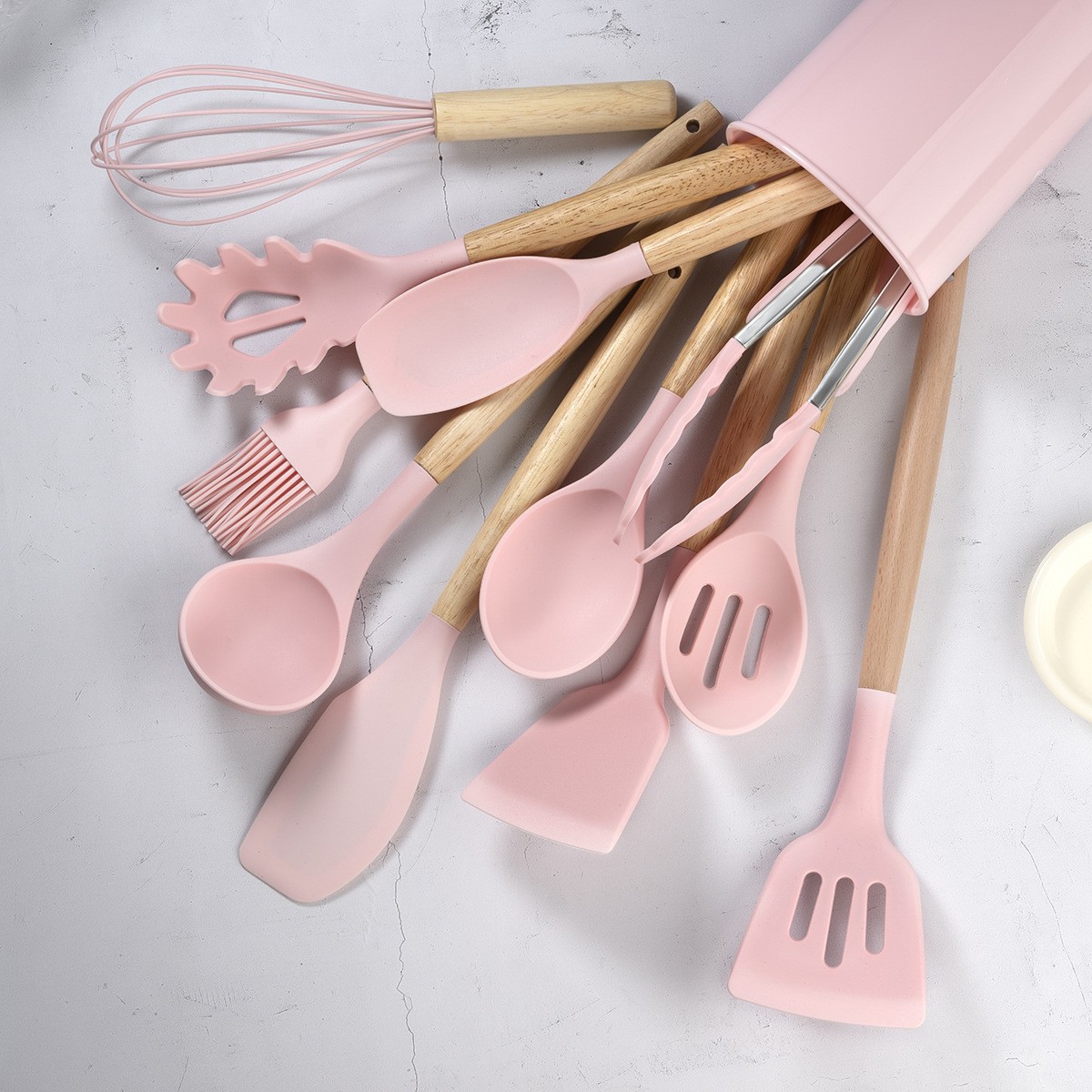 730g couleur en boîte de 11 pièces rose seau de rangement