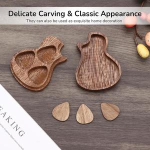Caja de Almacenamiento para Púas de Guitarra de Madera, Forma de Corazón, Juego de Púas de Madera Maciza para Ukelele, Accesorios para Guitarra - Product Image 3