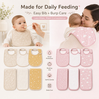 Ensemble de bavoirs et lingettes anti-régurgitation pour nouveau-né en coton doux et très absorbant, idéal pour la bave et les reflux, parfait comme cadeau