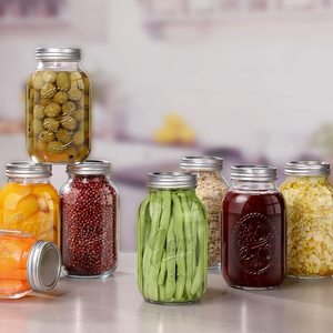 32 Oz Large Regular Mouth mason Canning Jars with Metal Airtight Lids for Food Storage