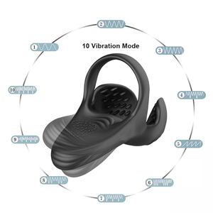 <span class=keywords><strong>Anillo</strong></span> Vibrador Eléctrico Recargable de Silicona para Masturbación Masculina, <span class=keywords><strong>Anillo</strong></span> de Retraso para Hombres, Dispositivo de Bienestar Íntimo - Product Image 3