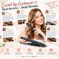 Mini lisseur et boucleur pour cheveux courts et barbe, fer à lisser portable avec température réglable, double tension