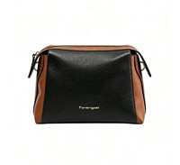 Sacs de maquillage portables, trousse de toilette, trousse de maquillage pour voyage, étanche, grande trousse de voyage en cuir, trousse de maquillage en cuir PU