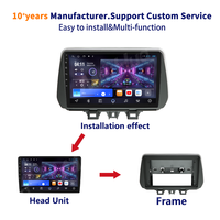 Meihua – Kits de garnitures de tableau de bord personnalisés avec logo, accessoires de véhicule en ABS, cadre de façade pour lecteur DVD pour Hyundai Tucson