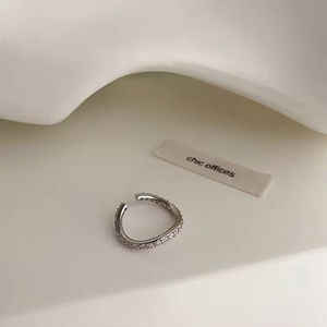 Pendiente de Oreja de Plata de Ley S925 de una Sola Pieza para Mujer, Estilo Punk, Brillante, con Micro Pavé de Circonita Cúbica, Pendientes Finos - Product Image 3