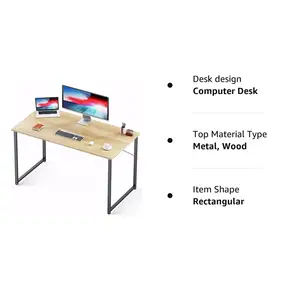 Scrivania per Computer in legno a buon mercato di vendita calda con tavolo da ufficio semplice con gamba in metallo