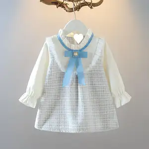 Fantezi butik prenses doğum günü bebek giyim okul kızlar için elbiseler kız rahat
