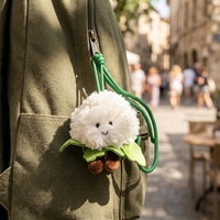 En gros Porte-clés en peluche chou-fleur dessin animé, Breloques de sac mignonnes, Porte-clés en peluche légumes doux et exquis, Jouets pour enfants, Cadeau