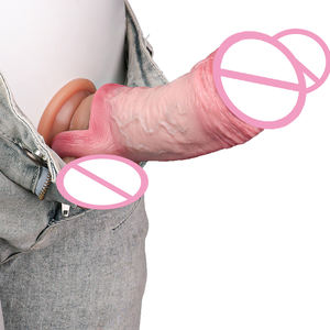 Funda de silicona para pene grande, anillo de funda de pene abierto, consolador hueco realista, tamaño S <span class=keywords><strong>M</strong></span> L <span class=keywords><strong>XL</strong></span>, juguete sexual para agrandar el pene - Product Image 4