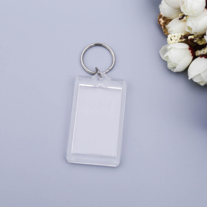 Trống nhựa hình chữ nhật rõ ràng <span class=keywords><strong>Acrylic</strong></span> khung ảnh Keychain nhựa trong suốt vòng chìa khóa - Product Image 6