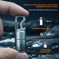 Lampe torche rechargeable en alliage de titane, mini lampe porte-clés, camping, multifonction, ultra-légère, ultra-fine, portable, indice de protection IP20