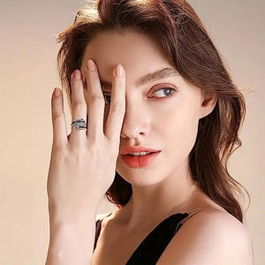 Anello Cocktail con Fiore H450, Placcato Argento Antico, in Acciaio Inossidabile, Regalo Unisex, Anelli alla Moda - Product Image 5