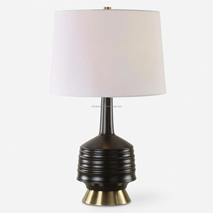 Clear Cut Glass Globe Modern Glam <b>Table</b> <b>Lamp</b> with Brass <b>Base</b> | Bright Elegant Lighting for Resort Hotel & Home - Product Image 6