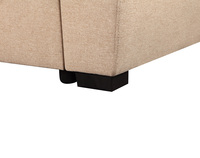 Großhandel Hochwertiges Europäisches Zweisitzer-Stoffsofa mit Armlehne, USB-Anschluss, Stauraum, L-förmiges Schlafsofa, Modernes Design, Langlebig