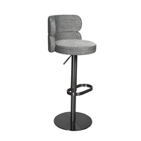 Tabouret de bar design, réglable et rotatif, chaise de bar haut de gamme, chaise haute de luxe en acier inoxydable
