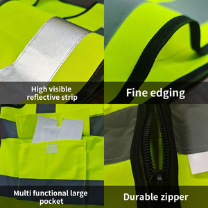 Phản quang băng an toàn làm việc vest Hi VIS ANSI lớp 2 túi khả năng hiển thị cao phản quang an toàn vest áo sơ mi áo khoác quần áo - Product Image 4