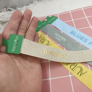 Cinta de Poliéster Metálica de Alta Calidad, Impresión Personalizada, Logotipo Personalizado, Cinta de Satén para Cajas de Regalo de Cumpleaños - Product Image 2