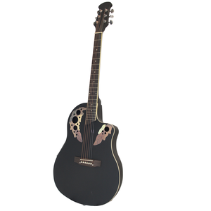 <span class=keywords><strong>Chitarra</strong></span> Elettroacustica Nera Opaca da 41 Pollici con Top in Legno di Tiglio per Principianti e Pratica Quotidiana - Product Image 3