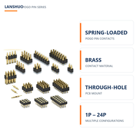 Konektor JST SH1.0/MX1.25/PH2.0/HY2.0/XH2.5/XHB2.5 SMT 4P Kuningan PCB Female Pogo Pin Vertikal Horizontal 2A 12V