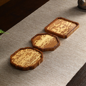 Meifei Bamboo Dried Teapot <b>Tray</b>, Woven Bamboo Teapot Stand, Small <b>Tea</b> Table, <b>Tea</b> <b>Tray</b>, Home <b>Tea</b> Room <b>Tea</b> Set - Product Image 2