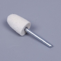 Pointe de polissage OEM en feutre de laine montée sur support, en formes de boule, de cône, de cylindre et de balle