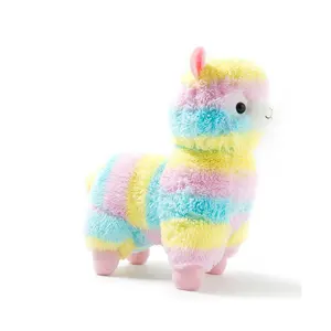 Schlussverkauf hochwertige niedliche plüschtiere schafe kinder spielzeug weich lustig regenbogen peluches baby lamasucht alpaca spielzeug