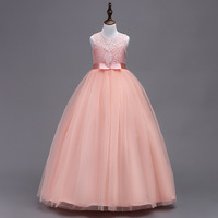Robe de Bal Princesse Bleu Marine en Tulle Longue pour Fille, Corsage en Dentelle, Dos Nu, Robe de Demoiselle d'Honneur ou de Cortège de Mariage en Gros