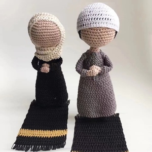 Poupée musulmane en crochet avec hijab, cadeaux de douche pour enfants, décoration de l'Aïd, artisanat du Ramadan, articles de l'<span class=keywords><strong>Avent</strong></span>, jouet en crochet - Product Image 3