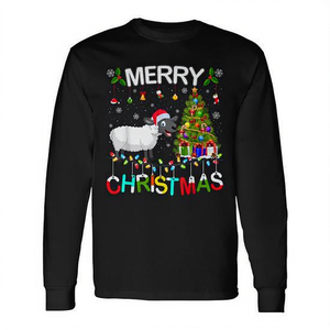 Merry <b>Christmas</b> <b>Sheep</b> Lover Xmas Long Sleeve T-Shirt - Product Image 2
